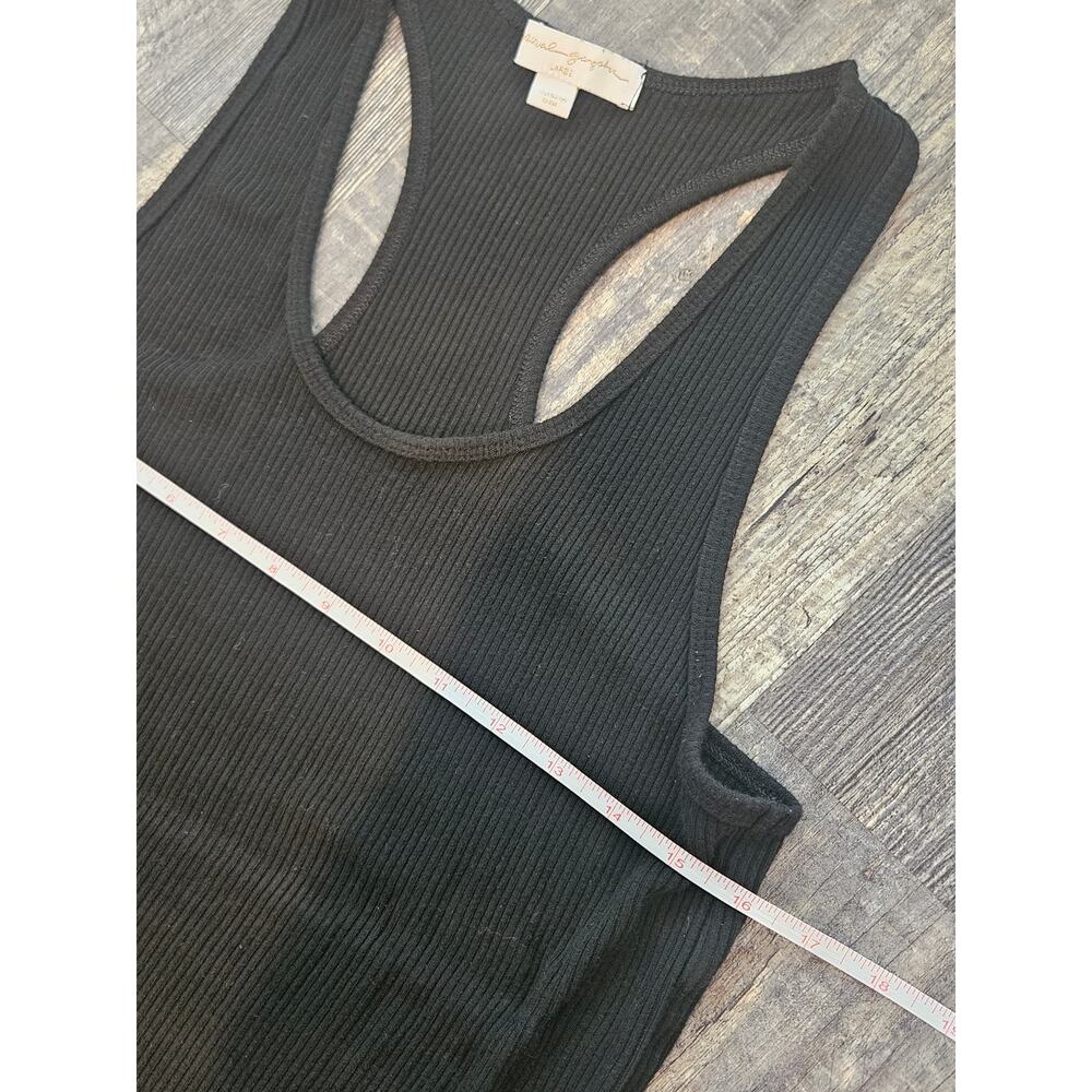 Spiritual gangster black ribbed jumpsuit body suit racer back large bodycon - Picture 2 of 6